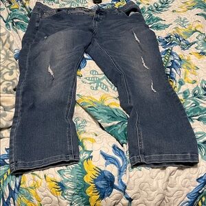 Women's Straight Leg Jeans - Blue